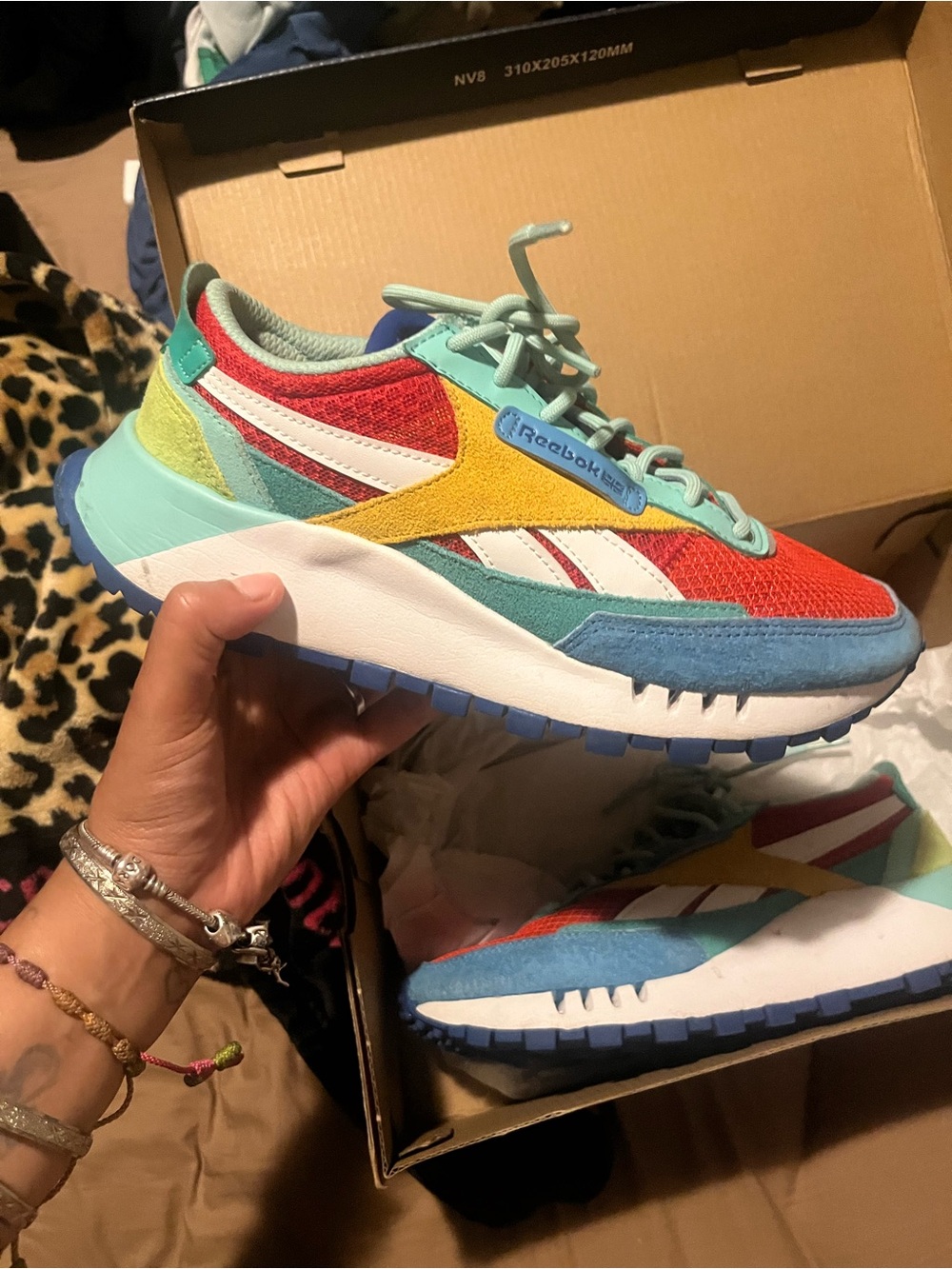 Reebok Colorblock Runner Sneakers - Mint, Red, Yellow, Blue